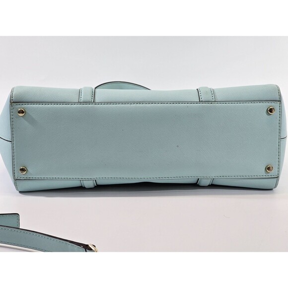 MW Kate Spade Lt Blue Saffiano Leather Large Loden Newbury Lane Handbag Purse - Picture 7 of 15